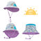 Kinder Sommer-der Sunhats Breathable Mesh Bucket Hats UPF 50+ ODM