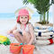 Der Strand-Hüte der Kinder der Hals-Abdeckungs-46cm strömen weit Polyester 100% UPF 50+