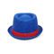 Unisex-blaue Farbkundenspezifisches Logo 56cm Fedora Panama Trilby Hat Adjustables