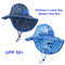 Strand-Hawaii-Fischer-Hat Custom Upfs 50 Searsucker blaues Sonnenschutz-Baby