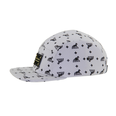 Drucker PU 5 Panel Camp Hut mit Metall-Badge Logo und Lederband