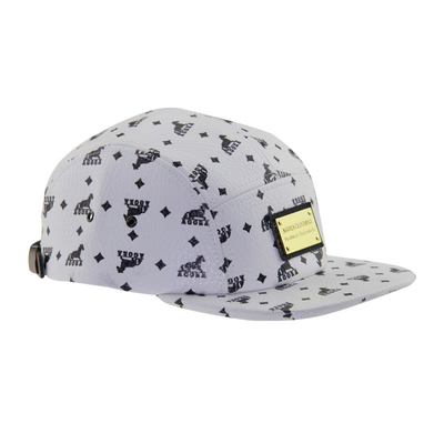 Drucker PU 5 Panel Camp Hut mit Metall-Badge Logo und Lederband