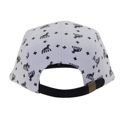 Drucker PU 5 Panel Camp Hut mit Metall-Badge Logo und Lederband