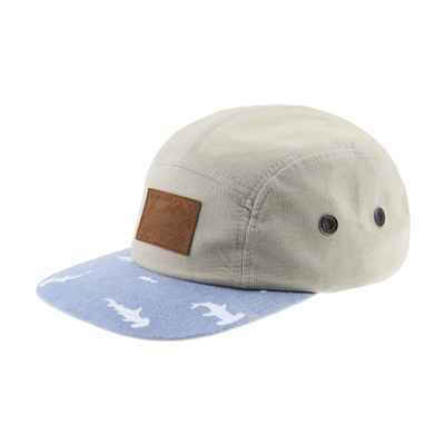 Customized Druck Corduroy Snapback Hut mit flacher Spitze und Lederband