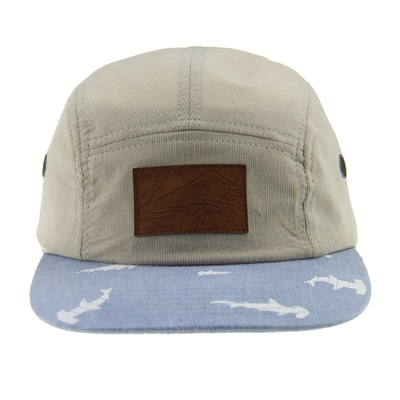 Customized Druck Corduroy Snapback Hut mit flacher Spitze und Lederband