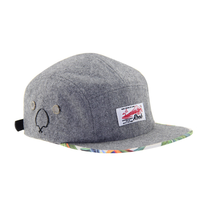 Personalisierte Wollmischung 5 Panel Camp Caps Erwachsenengröße Unkonstruiert