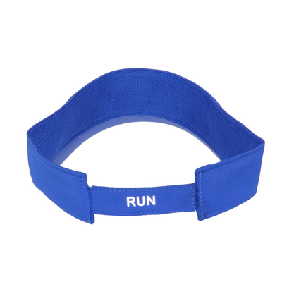 Blaue Ladies Sport Visier mit reflektierendem Übertragung Druck Logo