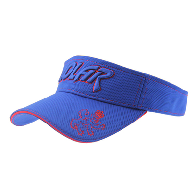 Erwachsene Polymesh Sonnenvizier Frauen Hüte Custom Puff Stickerei Logo