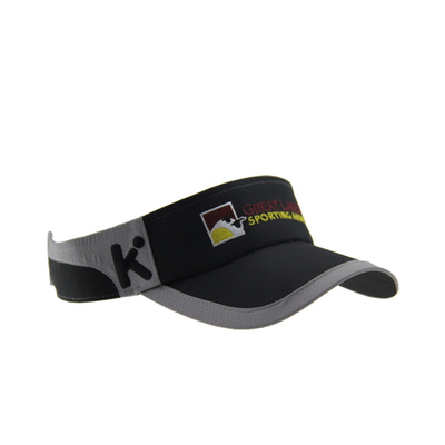 Sommer Polymesh Stickerei Sport Sonnenmarke Kappen mit gebogener Spitze