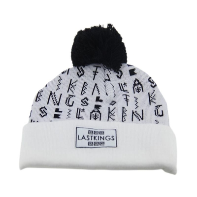 Männliche Mikro Fleece Manschetten Gewirkte Beanie Hüte mit Stickerei Customized Logo