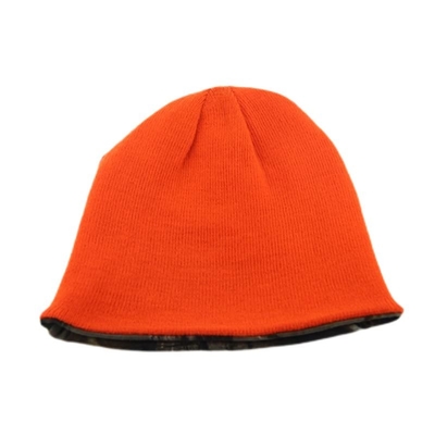 Unisex-Camouflage Umkehrbare Strick-Beanie-Hüte Individuelle Stickerei Logo