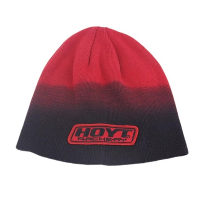 Acryl-Gestrickte Skully Beanie Hüte Broderierte Beanie Hüte Gewebte Patch Logo