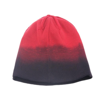 Acryl-Gestrickte Skully Beanie Hüte Broderierte Beanie Hüte Gewebte Patch Logo