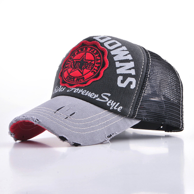 Vintage verstellbare 5 Panel Trucker Hut Männer Frauen Sommer gewaschen Trucker Cap