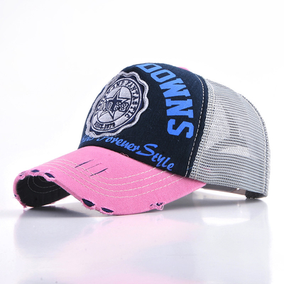 Vintage verstellbare 5 Panel Trucker Hut Männer Frauen Sommer gewaschen Trucker Cap