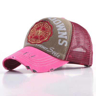 Vintage verstellbare 5 Panel Trucker Hut Männer Frauen Sommer gewaschen Trucker Cap