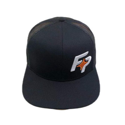 6 Panel Flachspitze verstellbare Maschen Trucker Hut mit Snapback-Schließung