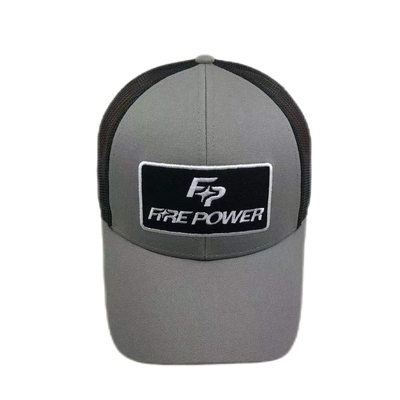6 Panel Flat Peak Verstellbares Mesh Trucker Kappen mit Applique Stickerei