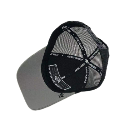 6 Panel Flat Peak Verstellbares Mesh Trucker Kappen mit Applique Stickerei