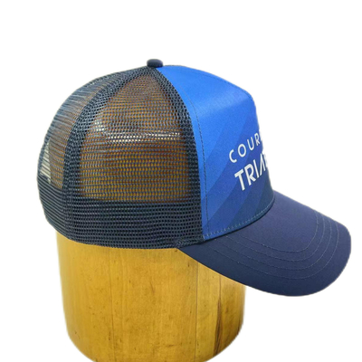 Sublimationsdruck 5 Panel High-Profile Trucker Hut Maßgeschneiderte Trucker Kappen