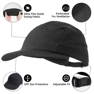 Premium-Laufkappen für Männer oder Frauen Soft Peak Sports Baseballkappen