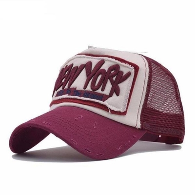 Vintage verstellbare 5 Panel Trucker Hut Männer Frauen Sommer gewaschen Trucker Cap