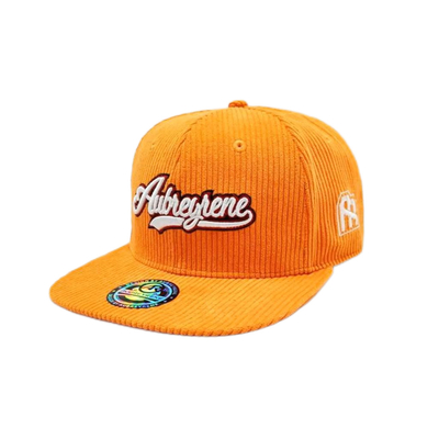 Unisex-Konstruktion 6 Panel Snapback Hut Corduroy Flachspitze Mittlerer Profil Snapback