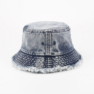 OEM ODM Gewaschen Die rohen Kanten Jeans Eimer Hüte Vintage Klassiker Eimer Hut