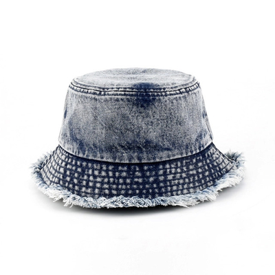 OEM ODM Gewaschen Die rohen Kanten Jeans Eimer Hüte Vintage Klassiker Eimer Hut