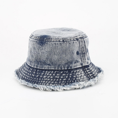 OEM ODM Gewaschen Die rohen Kanten Jeans Eimer Hüte Vintage Klassiker Eimer Hut