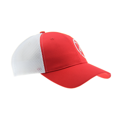 100% Polyester-Gitter Baseballkappen Atemberaubend 6 Panel Custom Stickerei