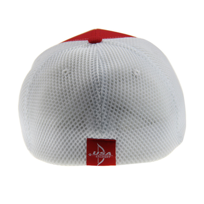 100% Polyester-Gitter Baseballkappen Atemberaubend 6 Panel Custom Stickerei