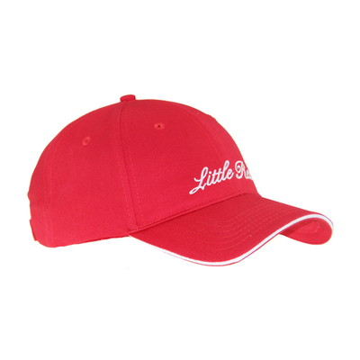 6 Panel Rot Baumwolle Stickerei Baseballkappen, Unisex Low Profile verstellbare Casual-Hüte