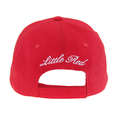 6 Panel Rot Baumwolle Stickerei Baseballkappen, Unisex Low Profile verstellbare Casual-Hüte
