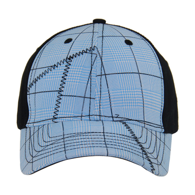 Mode 6 Panel Check Baumwolle Stickerei Baseballkappen, niedriges Profil verstellbare Männer und Frauen Kappe