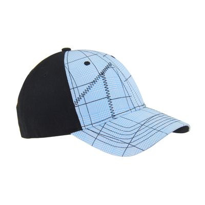 Mode 6 Panel Check Baumwolle Stickerei Baseballkappen, niedriges Profil verstellbare Männer und Frauen Kappe