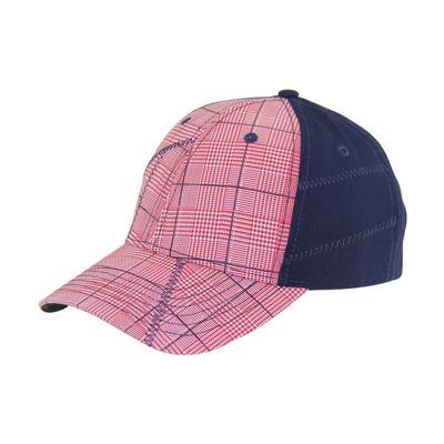 Mode 6 Panel Check Baumwolle Stickerei Baseballkappen, niedriges Profil verstellbare Männer und Frauen Kappe