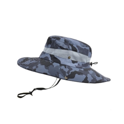 Weiträumiger Fischertyp Freizeit-Camouflage Eimerhut mit Schnur