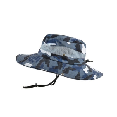 Weiträumiger Fischertyp Freizeit-Camouflage Eimerhut mit Schnur