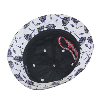 OEM 100% Baumwolle 6 Panel Eimerhut Stickerei Eimerhut Einstellbarer Größe