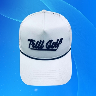 5 Panels Hochprofil-Bräderie Golfmützen Frauen Atemberaubende Baseballmütze einstellbar