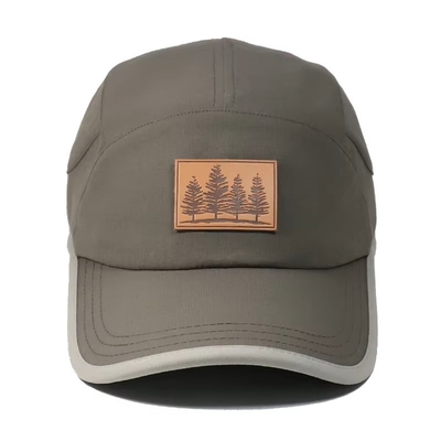 5 Panel Männer Graue Schnelle Trockene Polyester Baseballkappen Lauf Baseballhut