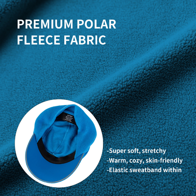 Fleece Ponytail Hut für Frauen Reflektierende Winterhut mit Drop Down Ohrwärmer