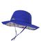 Blaues 58cm UV-30+ Safari Sun Protection Bucket Hat mit Hals-Klappe