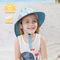Breiter Rand UPF 50+ Mesh Childrens Bucket Hats 55cm mit Hals-Klappe Soem