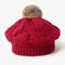 Winter-Frauen stricken gewaschene Biobaumwolle Beanie Hatss 56cm Pom Pom Fur Beanie