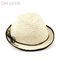 Kundengebundene 58cm einfaches Straw Panama Hat Womens Beach Straw Hats For Sun Protection