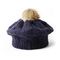 Winter-Frauen stricken gewaschene Biobaumwolle Beanie Hatss 56cm Pom Pom Fur Beanie