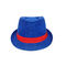 Unisex-blaue Farbkundenspezifisches Logo 56cm Fedora Panama Trilby Hat Adjustables